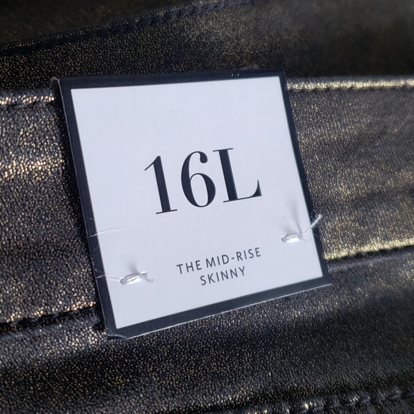 Black & white Skinny jean, Color Gold Foil, 16L - Picture 6 of 11